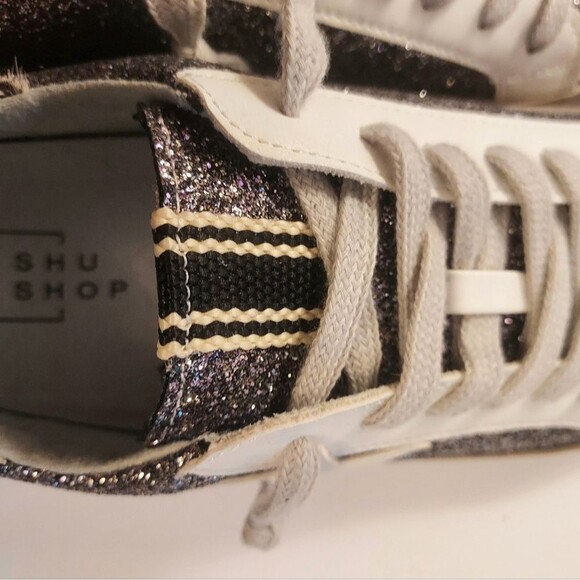 ShuShop Glitter Sneakers Pewter Silver Size 6.5 - Picture 10 of 10
